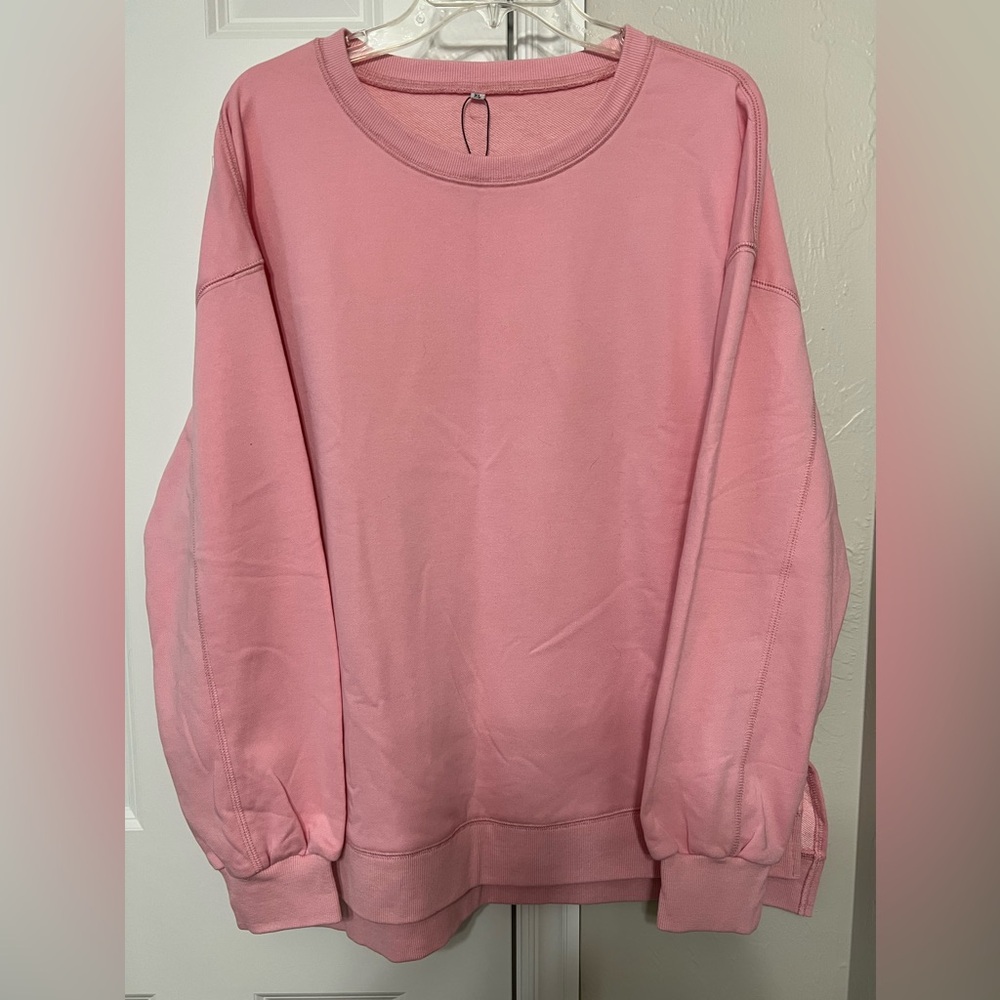 NWOT Cozy Pink Sweatshirt - Picture 2 of 3